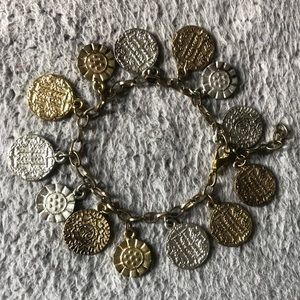 Gold and Silver Coin Bracelet